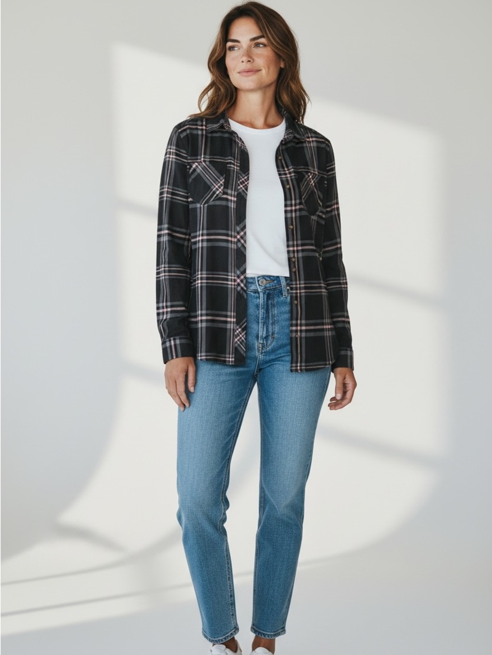 Eden & Olivia Plaid Long-Sleeve Flannel